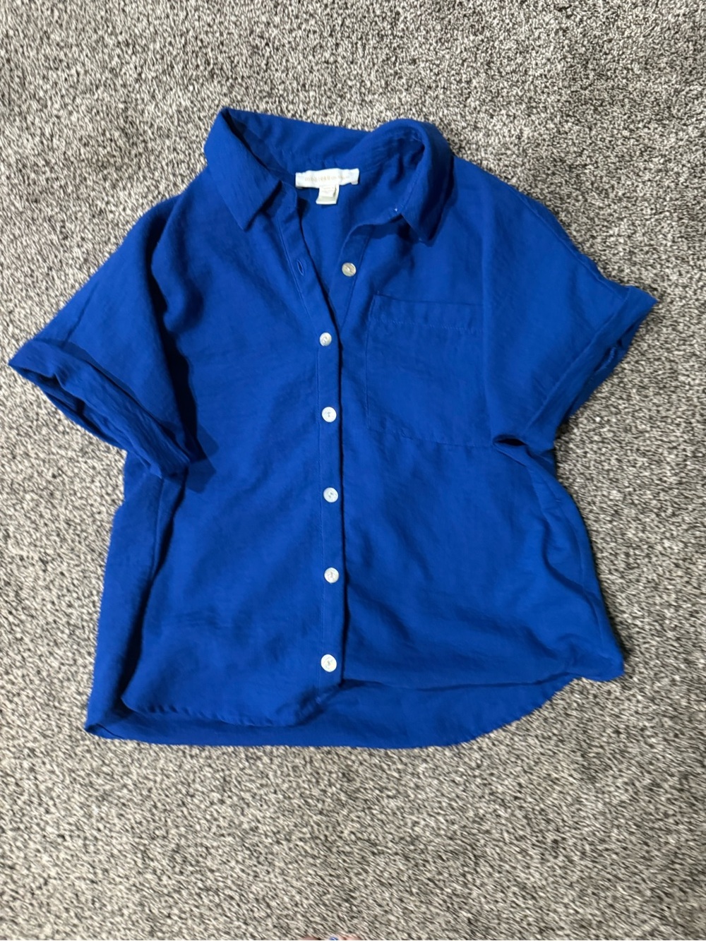 Monteau Kids Button-Down Shirt in Bright Blue